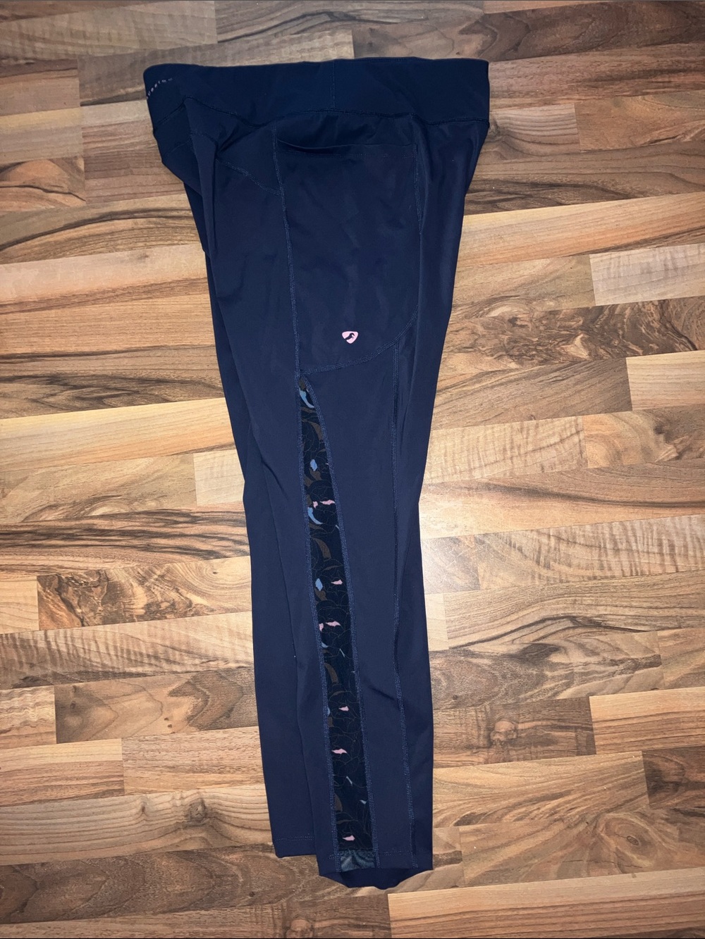 Aubrion Equestrion Navy Mesh print panel women’s leggings pants  Sz XXXL